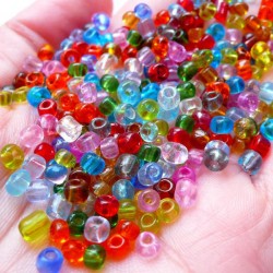 TRANSPARENT SEED BEADS  6/0 