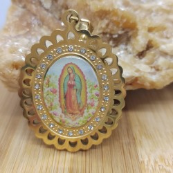Medalla Virgen de Guadalupe Zirconias